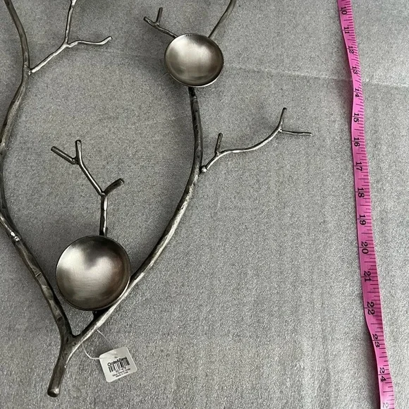 Crate&Barrel Silver Branch 8 Candle Holders or Wall Sculpture - Picture 3 of 7